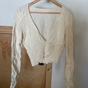 medium Urban Outfitters golden blouse